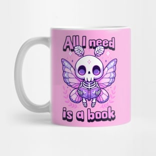 All I need is a Book Cute Kawaii Reader Moth Mug